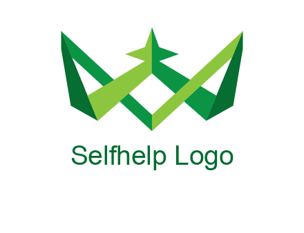 abstract crown with star graphic