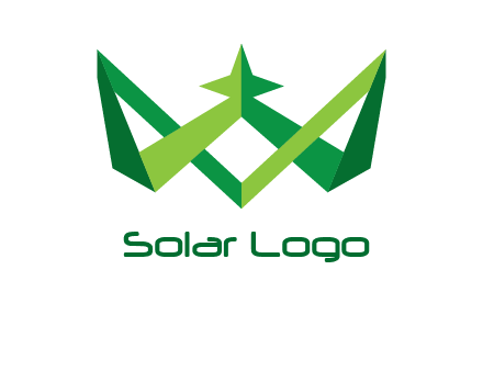 abstract crown with star graphic