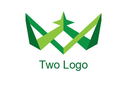 abstract crown with star graphic