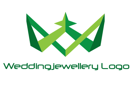 abstract crown with star graphic