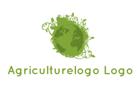 globe surrounded by vines graphic