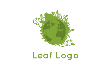 globe surrounded by vines graphic