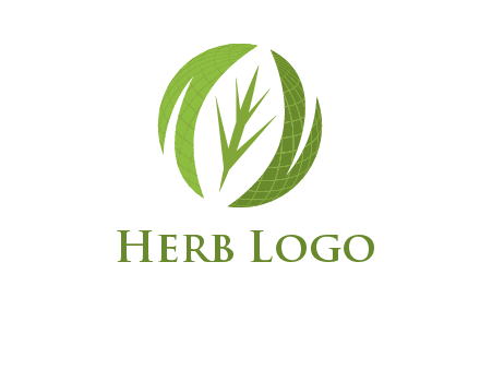 leaf mixed with globe logo