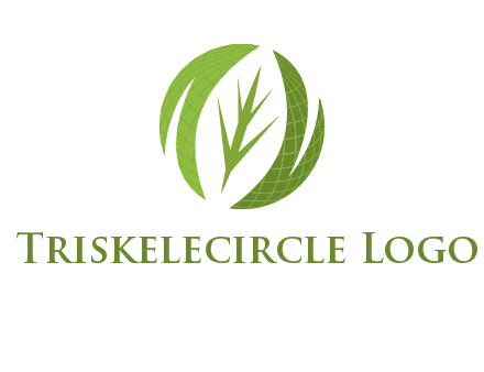 leaf mixed with globe logo