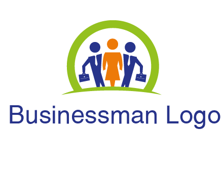 business people in circle HR logo