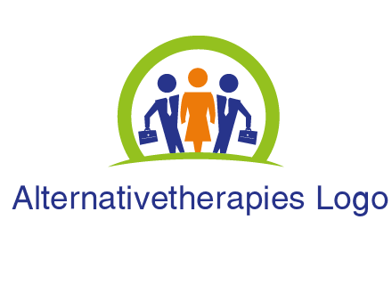 business people in circle HR logo