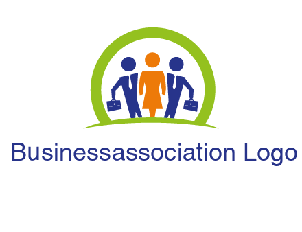 business people in circle HR logo