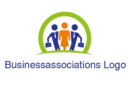 business people in circle HR logo