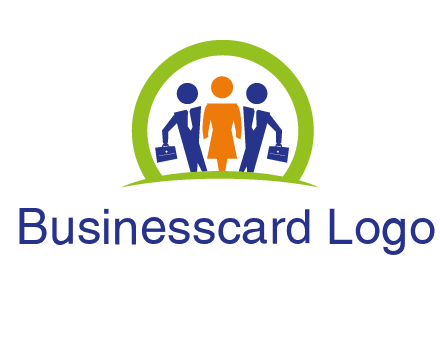 business people in circle HR logo