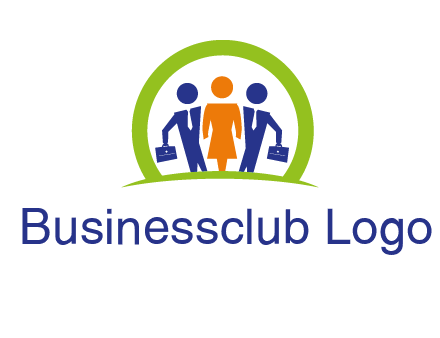 business people in circle HR logo