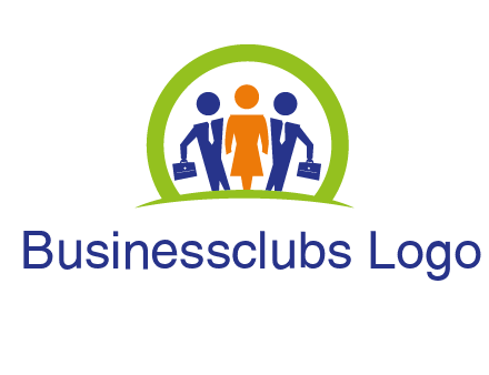 business people in circle HR logo