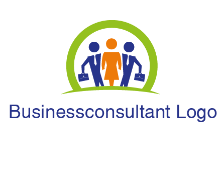 business people in circle HR logo