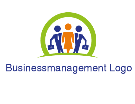 business people in circle HR logo