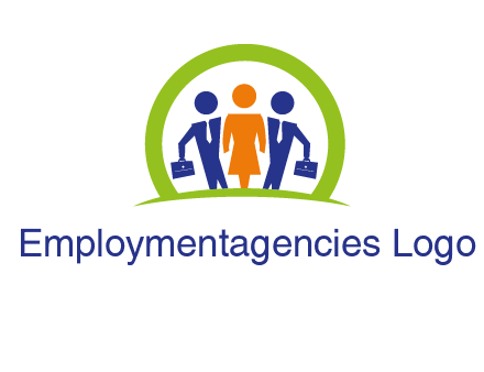 business people in circle HR logo