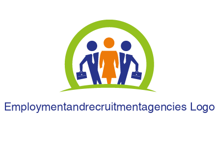 business people in circle HR logo