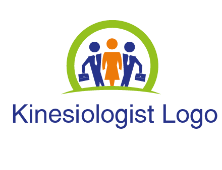 business people in circle HR logo