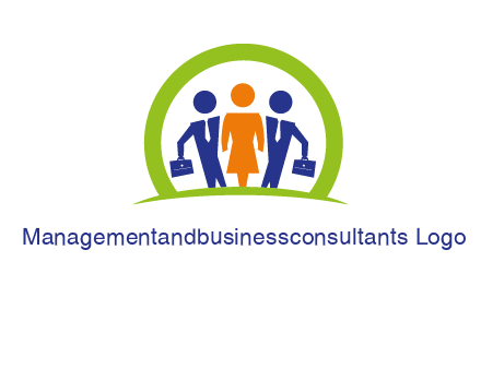 business people in circle HR logo