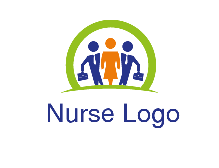 business people in circle HR logo