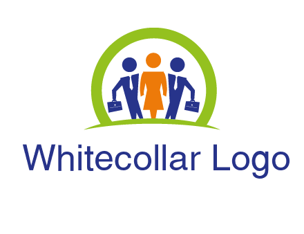 business people in circle HR logo