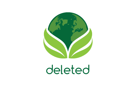 globe inside leaves graphic