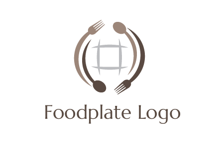 globe made of spoon and fork graphic