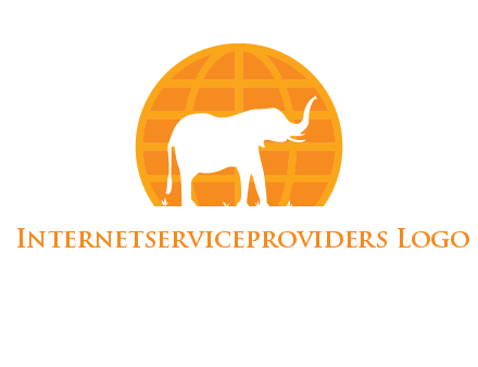 elephant inside globe icon