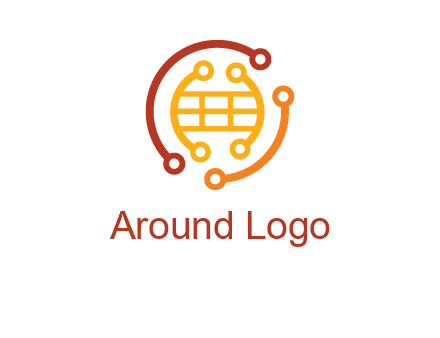 technology wires forming globe graphics