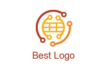technology wires forming globe graphics