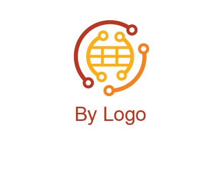 technology wires forming globe graphics
