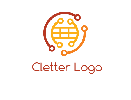 technology wires forming globe graphics