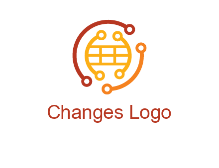 technology wires forming globe graphics