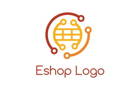 technology wires forming globe graphics