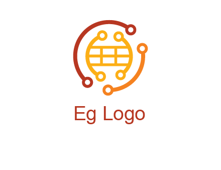technology wires forming globe graphics