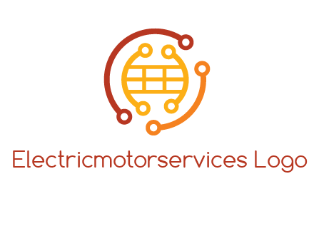 technology wires forming globe graphics