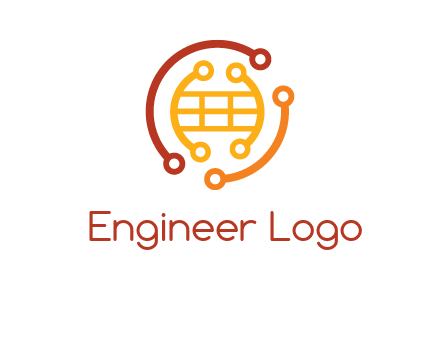technology wires forming globe graphics