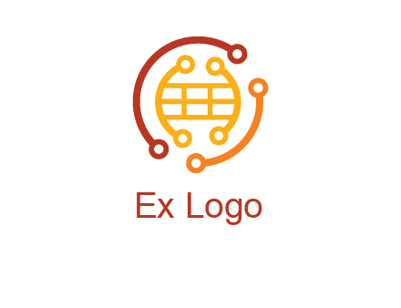 technology wires forming globe graphics