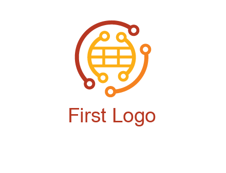 technology wires forming globe graphics