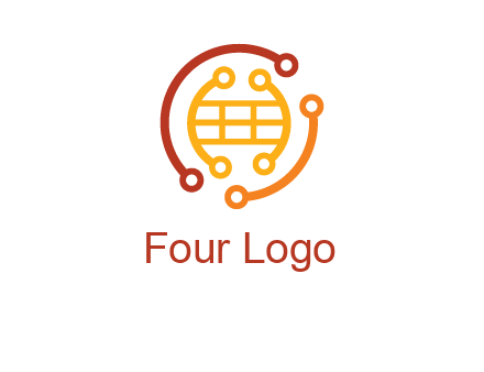 technology wires forming globe graphics