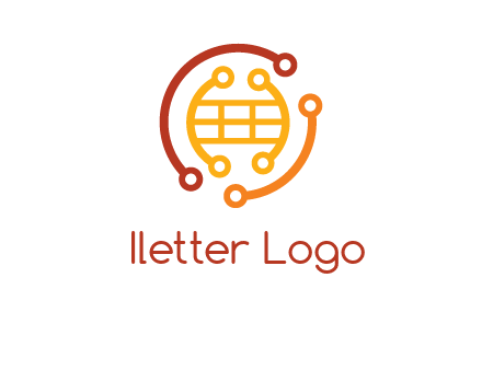 technology wires forming globe graphics