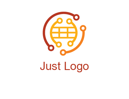 technology wires forming globe graphics