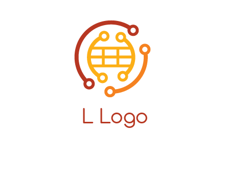 technology wires forming globe graphics