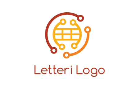 technology wires forming globe graphics