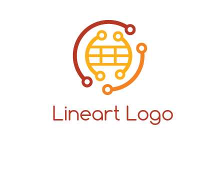 technology wires forming globe graphics
