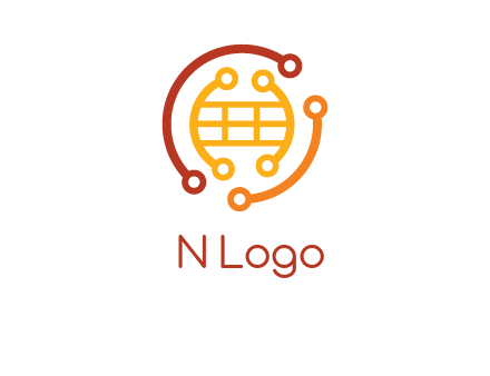 technology wires forming globe graphics