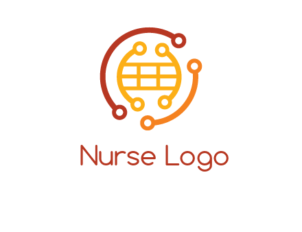 technology wires forming globe graphics