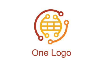 technology wires forming globe graphics