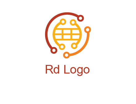 technology wires forming globe graphics