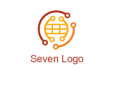 technology wires forming globe graphics