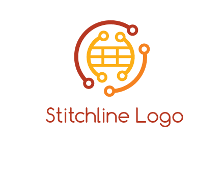 technology wires forming globe graphics