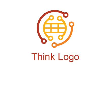 technology wires forming globe graphics